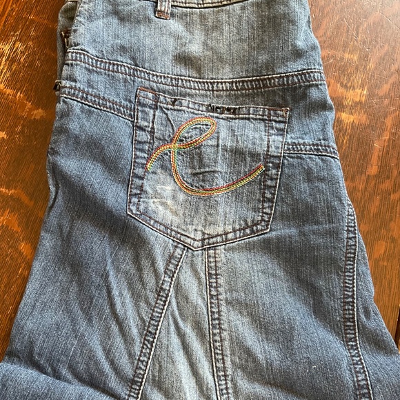 GEORGE COLLECTION  Long  Blue Jean skirt size 34 waist   Vintage - Picture 8 of 16